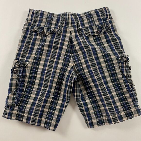 American Eagle Outfitters Classic Length Plaid Cargo Shorts Mens Size 32 Cotton - Picture 2 of 12